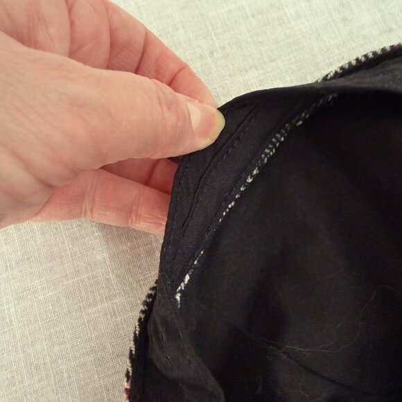 Handmade Mens Large Herringbone Pattern Wool Flat Cap Gray Plaid Newsboy - Picture 10 of 11